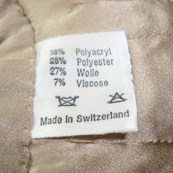 AKRIS Tan Multi Wool Blend Tweed Jacket with Marble Style Buttons Size 10 - Picture 9 of 9